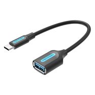 USB-C 3.1 Male to USB Female OTG Cable Vention CCVBB 0.15m, 2A, Black, Vention