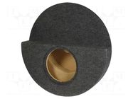 Car loudspeaker enclosure; MDF; black; 250mm; Grooving: 272mm; BMW BASSER