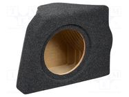 Car loudspeaker enclosure; MDF; gray melange; textil; 250mm; BMW 