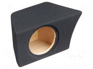 Car loudspeaker enclosure; MDF; black; 200mm; Grooving: 217mm BASSER