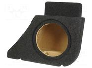 Car loudspeaker enclosure; MDF; grey; 250mm; Grooving: 286mm; 15l BASSER