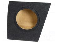 Car loudspeaker enclosure; MDF; grey; 250mm; Grooving: 286mm; 15l BASSER