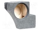 Car loudspeaker enclosure; MDF; gray melange; textil; 250mm; 15l BASSER