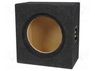 Car loudspeaker enclosure; MDF; grey; textil; 200mm; VW; 8l BASSER