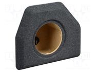 Car loudspeaker enclosure; MDF; gray melange; textil; 250mm; VW BASSER