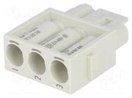 Connector: HDC; module; female; 40A; 690V; Han-Modular®; PIN: 3 HARTING