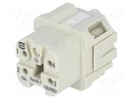 Connector: HDC; contact insert; female; 10A; 250V; Han® A; PIN: 5 HARTING