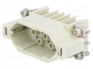 Connector: HDC; contact insert; male; 10A; 250V; Han® D; PIN: 15 HARTING