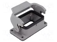 Enclosure for connectors: HDC; size 6B; Han® B; IP65; with latch HARTING