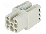 Connector: HDC; contact insert; female; 10A; 50V; Han® D; PIN: 8 HARTING