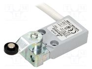 Limit switch; lever R 27mm, plastic roller Ø14mm; NO + NC; 5A 