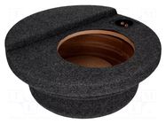 Car loudspeaker enclosure; MDF; grey melange; 250mm; 15l BASSER