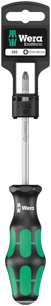 355 PZ SB Screwdriver for Pozidriv screws, 1 x PZ 2x100, Wera