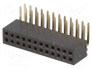 Connector: pin strips; socket; female; PIN: 24; angled 90°; 1.27mm CONNFLY