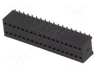 Connector: pin strips; socket; female; PIN: 36; SMT; straight; 2x18 CONNFLY