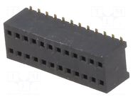 Connector: pin strips; socket; female; PIN: 24; SMT; straight; 2x12 CONNFLY