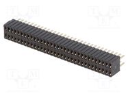 Socket; pin strips; female; PIN: 64; straight; 1.27mm; THT; 2x32 CONNFLY