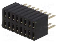 Connector: pin strips; socket; female; PIN: 16; THT; straight; 2x8 CONNFLY