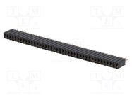 Socket; pin strips; female; PIN: 40; straight; 1.27mm; THT; 1x40 CONNFLY