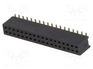 Socket; pin strips; female; PIN: 36; straight; 1.27mm; SMT; 2x18 CONNFLY