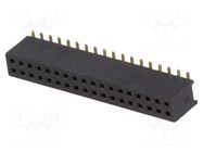 Connector: pin strips; socket; female; PIN: 36; SMT; straight; 1A CONNFLY