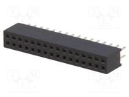 Socket; pin strips; female; PIN: 32; straight; 1.27mm; THT; 2x16 CONNFLY