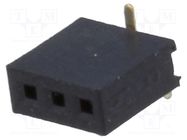 Connector: pin strips; socket; female; PIN: 3; straight; 1.27mm; SMT CONNFLY