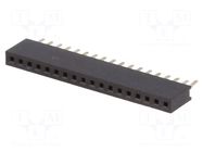 Connector: pin strips; socket; female; PIN: 18; THT; straight; 1A CONNFLY