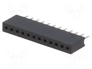 Connector: pin strips; socket; female; PIN: 12; THT; straight; 1A CONNFLY