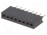 Connector: pin strips; socket; female; PIN: 8; straight; 1.27mm; THT CONNFLY