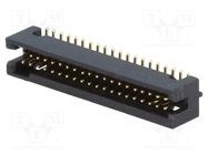 Connector: IDC; socket; male; PIN: 40; straight; SMT; gold flash CONNFLY