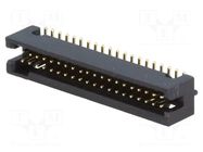 Connector: IDC; socket; male; PIN: 40; straight; SMT; gold flash CONNFLY