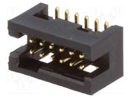 Connector: IDC; socket; male; PIN: 12; straight; SMT; gold flash CONNFLY