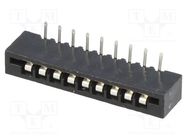 Connector: FFC/FPC; angled 90°; PIN: 9; Non-ZIF; THT; tinned; 20mΩ CONNFLY