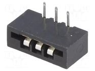 Connector: FFC/FPC; angled 90°; PIN: 3; Non-ZIF; THT; tinned; 20mΩ CONNFLY