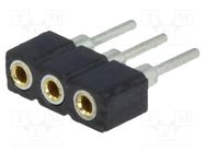 Connector: pin strips; socket; female; PIN: 3; straight; 2mm; THT CONNFLY