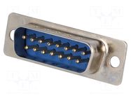 Connector: D-Sub; PIN: 15; socket; male; straight; THT; 5A; 15mΩ CONNFLY