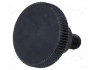 Knob; Ø: 20mm; Ext.thread: M5; 8mm; H: 11.5mm; steel; knurled ELESA+GANTER