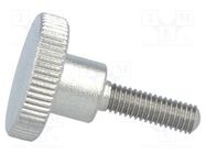 Knob; Ø: 12mm; Ext.thread: M3; 10mm; H: 7.5mm; stainless steel ELESA+GANTER