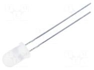 LED; 5mm; white/blue; bicolour,blinking; 30°; 3÷4.5VDC; 20mA OPTOSUPPLY