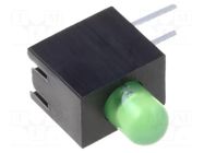 LED; in housing; 3mm; No.of diodes: 1; green; 20mA; Lens: diffused OPTOSUPPLY