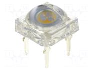 LED Super Flux; white warm; 7.62x7.62mm; 1560÷2180mcd; 130°; 30mA OPTOSUPPLY