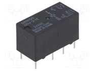 Relay: electromagnetic; DPDT; Ucoil: 24VDC; Icontacts max: 2A; PCB OMRON Electronic Components