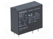 Relay: electromagnetic; SPDT; Ucoil: 24VDC; Icontacts max: 8A; PCB OMRON Electronic Components