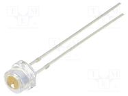 LED; 4.8mm; white warm; 130°; Front: convex; 7.6÷9.6V; No.of term: 2 OPTOSUPPLY