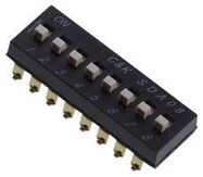 DIP SWITCH, 8CIRCUIT, SPST, 5V, SMD