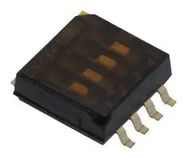 DIP SW, SPST, 4POS, 0.025A, 24VDC, SMD