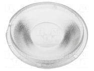 LED lens; round; colourless; 15° OPTOSUPPLY