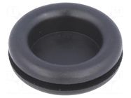 Grommet; with bulkhead; Ømount.hole: 19mm; Øhole: 16mm; rubber FIX&FASTEN