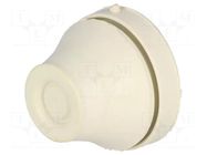 Grommet; EPDM; light grey; Panel thick: 1÷4mm; Øcable: 10÷14mm FIBOX